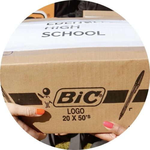 BIC pen and pencil donations