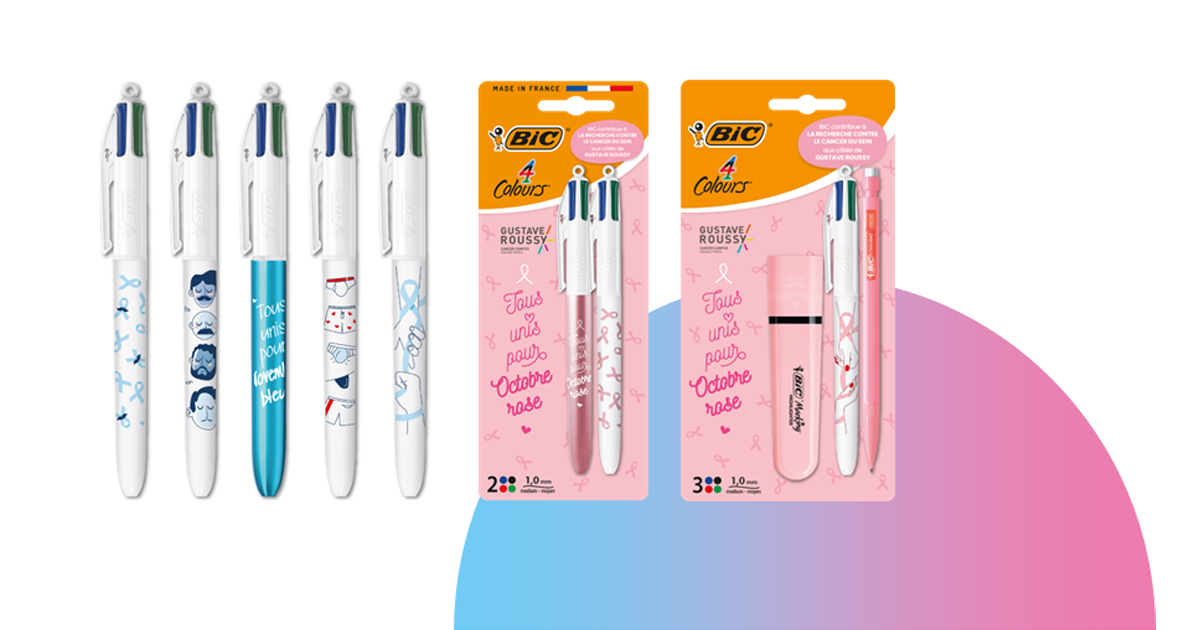 BIC s’engage pour Octobre Rose et Novembre Bleu avec des collections ...