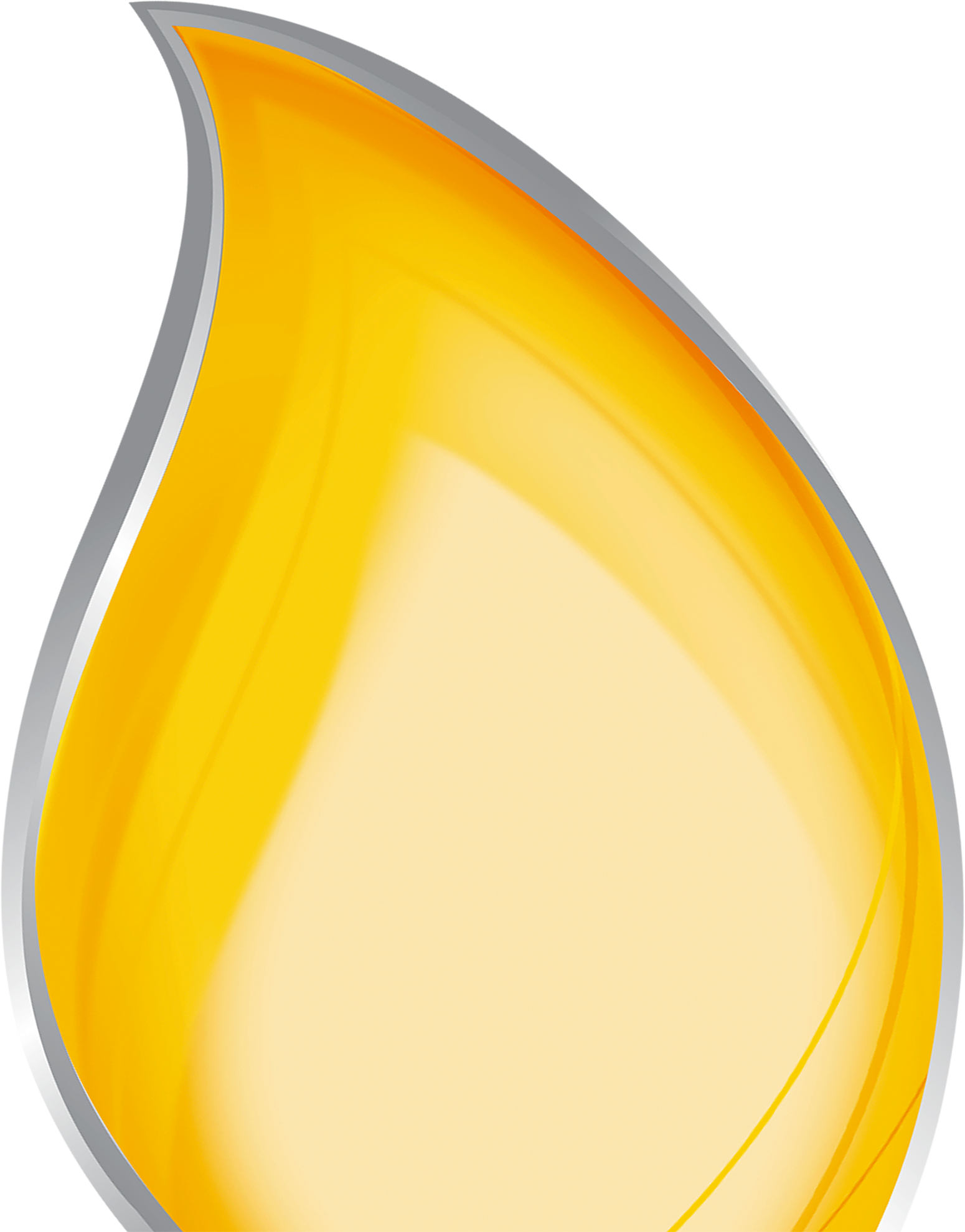 a flame with a silver edge