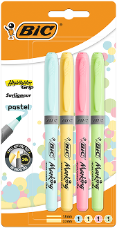 BIC<span class='superscr'>®</span> Highlighter Grip Pastel
