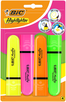 BIC<span class='superscr'>®</span> Neon Flat Highlighters